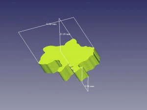 Borders of Ukraine 3D Print Model