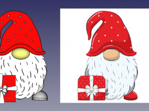 Silicone molded model For making silicone molds christmas gnome 3Dプリントモデル