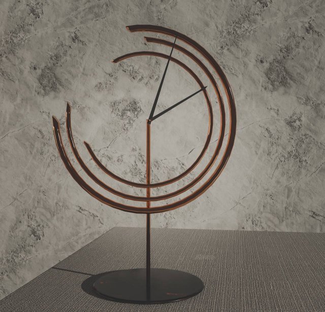 Clock gold 3D Modell .c4d .max .obj .3ds .fbx .stl .blend