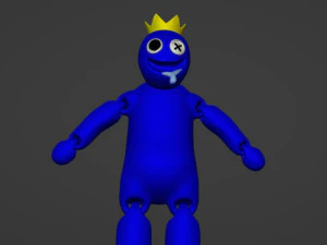 Rainbow friends blue flexy 3D Print Model