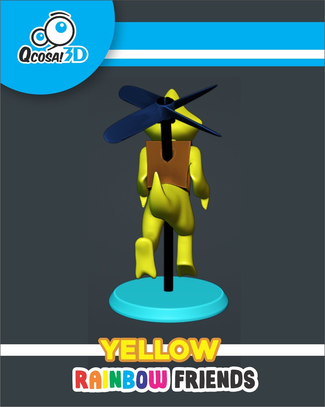 STL file YELLOW FROM RAINBOW FRIENDS ROBLOX GAME 🌈・3D printing