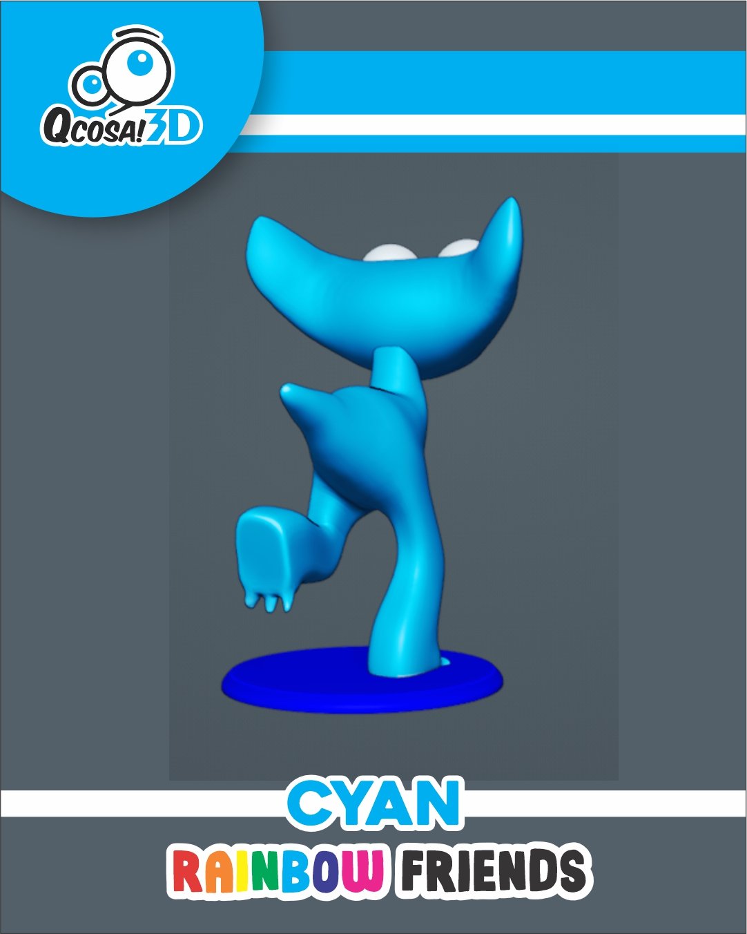 BLUE FROM RAINBOW FRIENDS - ROBLOX. TWO STL MODEL., 3D models download