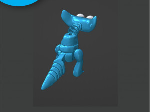 RAINBOW FRIENDS CYAN FLEXY 3D Print Model