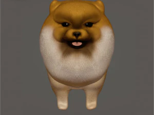 博美犬 3D 打印模型
