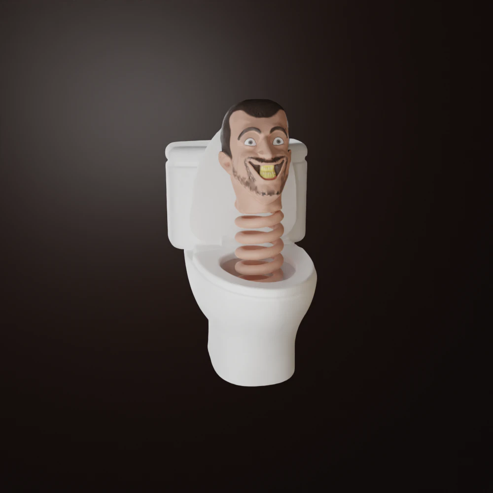 SKIBIDI TOILET 3D Print Model .c4d .max .obj .3ds .fbx .stl .blend 