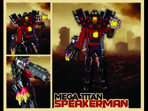 SKIBIDI TOILET - MEGA TITAN SPEAKERMAN Modèles 3D en vedette