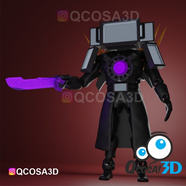 MEGA TITAN TVMAN MEJORADO 3D प्रिंट मॉडल .c4d .max .obj .3ds .fbx .stl .blend 
