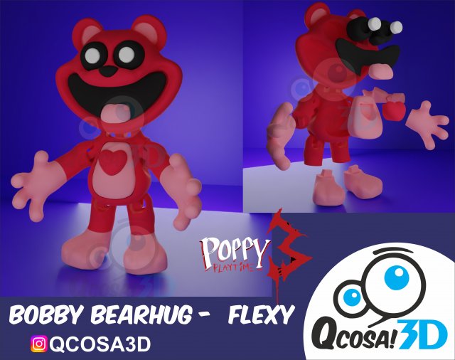 BOBBY BEARHUG FLEXY 3Dモデル .c4d .max .obj .3ds .fbx .stl .blend 