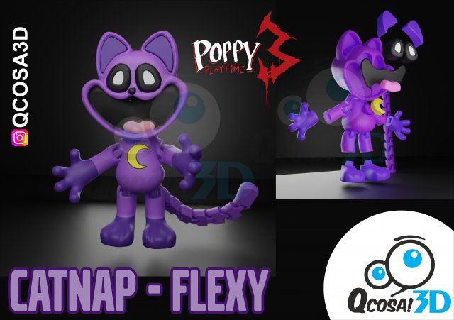 CATNAP FLEXY 3D 프린트 모델 .c4d .max .obj .3ds .fbx .stl .blend 