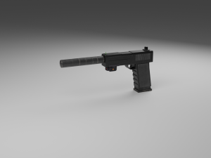 Simple pistol 3D Model