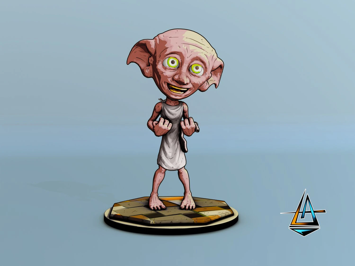 Dobby Chibi 3D Print Model .c4d .max .obj .3ds .fbx .stl .blend 