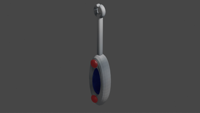 Silver earring 3D Model .c4d .max .obj .3ds .fbx .stl .blend 