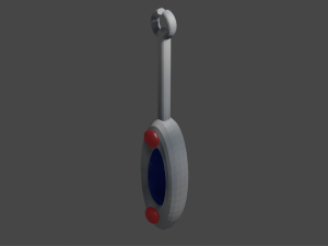 Silver earring Modelo 3D