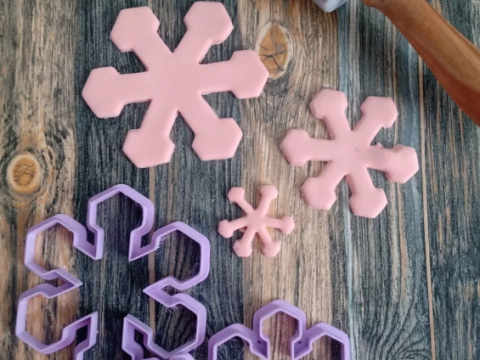 Cortantes Copos de Nieve Cotton Cookie Cutter Galleta Galletitas Cermica Arcilla Manualidades Modelo de impresión 3D