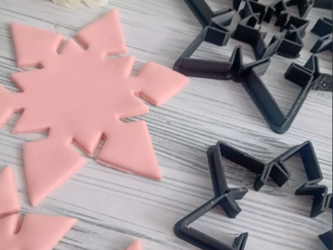 Cortantes Copos de Nieve Cotton Cookie Cutter Galleta Galletitas Cermica Arcilla Manualidades Modelo de Impressão 3D