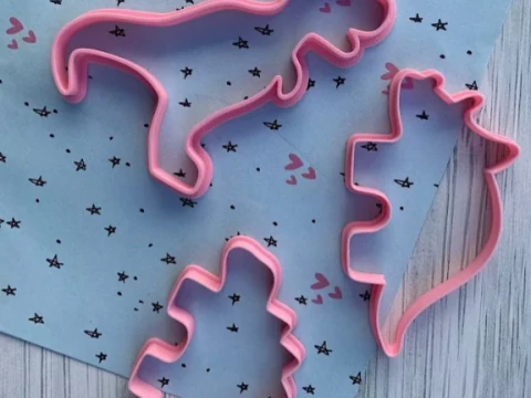 Cortantes Dino Dinosaurios Dinosaurs Cookie Cutter Galleta Galletitas Cer&aacute;mica Arcilla Manualidades Modelo de impresión 3D
