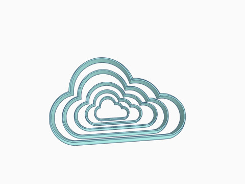 Cortantes Geometricos Nubes Cotton Cookie Cutter Galleta Galletitas Cermica Arcilla Manualidades 3D Print Model