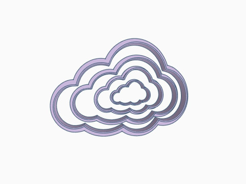 Cortantes Geometricos Nubes Cotton Cookie Cutter Galleta Galletitas Cermica Arcilla Manualidades 3D Print Model