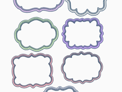 Cortantes Geometricos Marco Vintage Cookie Cutter Galleta Galletitas Cermica Arcilla Manualidades 3D Принт Модель
