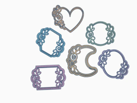 Cortantes Geometricos Marco Vintage Cookie Cutter Galleta Galletitas Cermica Arcilla Manualidades 3D Print Model