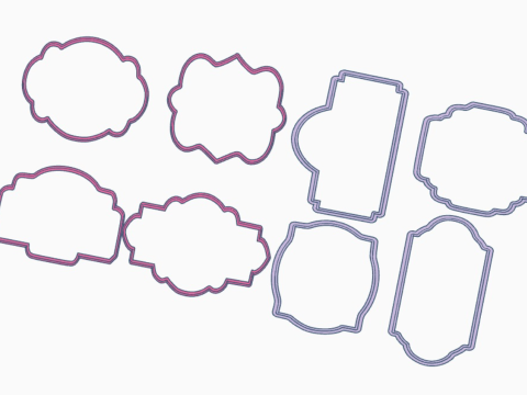 Cortantes Geometricos Marco Vintage Cookie Cutter Galleta Galletitas Cermica Arcilla Manualidades 3D Print Model