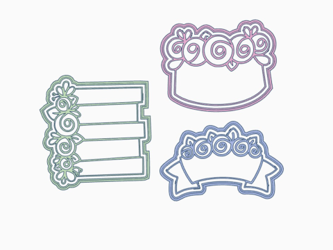 Cortantes Geometricos Marco Vintage Cookie Cutter Galleta Galletitas Cermica Arcilla Manualidades 3D Print Model