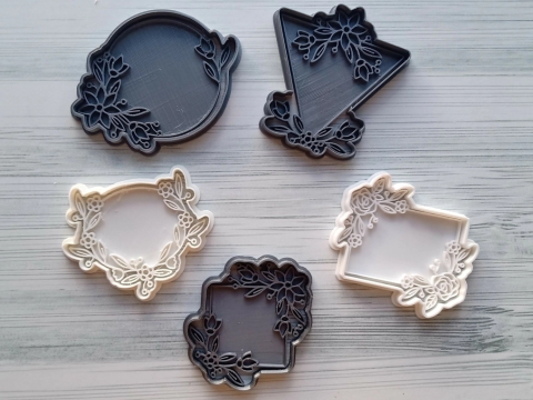 Cortantes Geometricos Marco Vintage Cookie Cutter Galleta Galletitas Cermica Arcilla Manualidades 3D Print Model