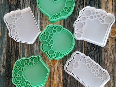 Cortantes Geometricos Marco Vintage Cookie Cutter Galleta Galletitas Cermica Arcilla Manualidades 3D Print Model