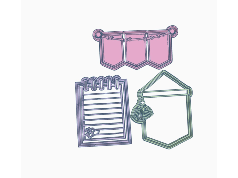 Cortantes Geometricos Marco Vintage Cookie Cutter Galleta Galletitas Cermica Arcilla Manualidades 3D Print Model