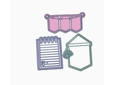 Cortantes Geometricos Marco Vintage Cookie Cutter Galleta Galletitas Cermica Arcilla Manualidades 3D Print Model