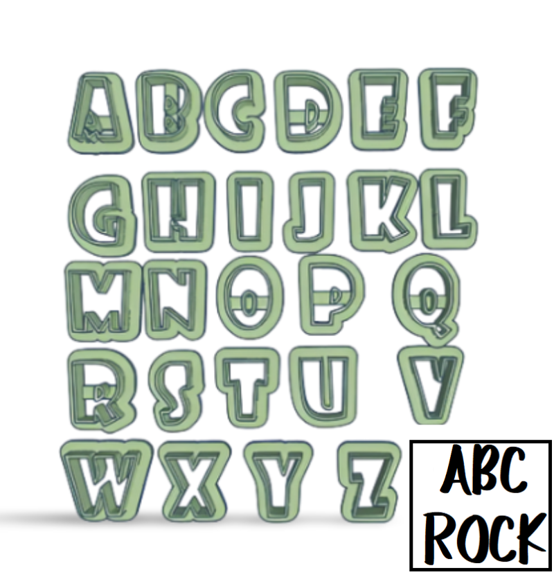 Cortantes Letras Abecedario Cookie Cutter Galleta Galletitas Cermica Arcilla Manualidades 3D Print Model .c4d .max .obj .3ds .fbx .stl .blend 