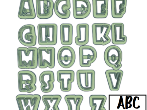 Cortantes Letras Abecedario Cookie Cutter Galleta Galletitas Cermica Arcilla Manualidades Modelo de impresión 3D
