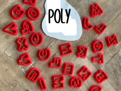 Cortantes Letras Abecedario Cookie Cutter Galleta Galletitas Cermica Arcilla Manualidades 3D Print Model