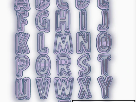 Cortantes Letras Abecedario Personajes Cookie Cutter Galleta Galletitas Cermica Arcilla Manualidades 3D Print Model