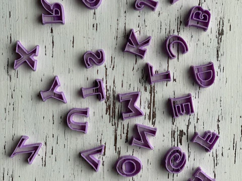 Cortantes Letras Abecedario Personajes Cookie Cutter Galleta Galletitas Cermica Arcilla Manualidades 3D Print Model