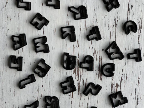 Cortantes Letras Abecedario Personajes Cookie Cutter Galleta Galletitas Cermica Arcilla Manualidades 3D Print Model
