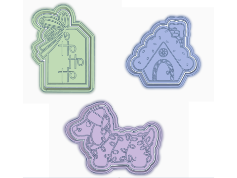 Cortantes Navidad Christmas Holydays Cookie Cutter Galleta Galletitas Cermica Arcilla Manualidades 3D Принт Модель