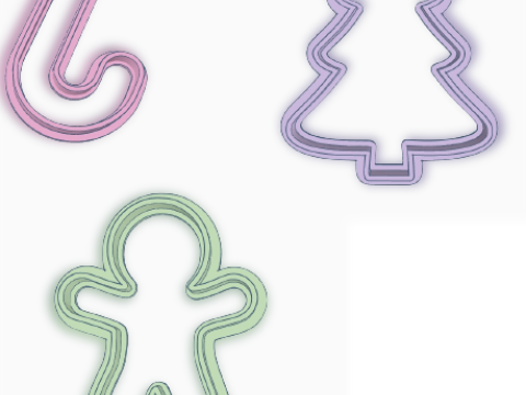 Cortantes Navidad Christmas Holydays Cookie Cutter Galleta Galletitas Cermica Arcilla Manualidades 3D Принт Модель