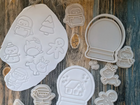 Cortantes Navidad Christmas Holydays Cookie Cutter Galleta Galletitas Cermica Arcilla Manualidades Modelo de impresión 3D