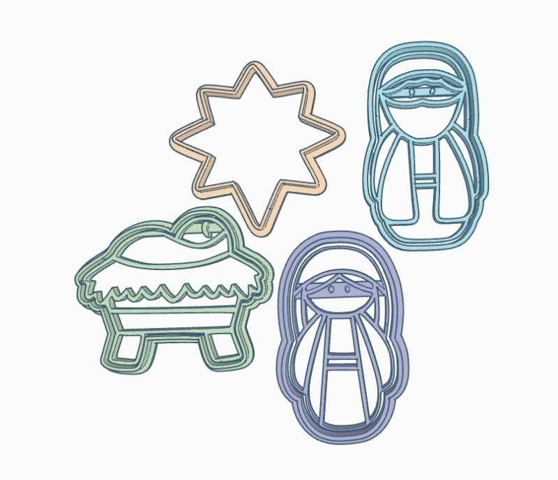 Cortantes Navidad Christmas Holydays Cookie Cutter Galleta Galletitas Cermica Arcilla Manualidades 3D Druckmodell .c4d .max .obj .3ds .fbx .stl .blend 