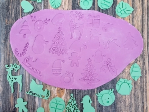 Stamp Navidad Christmas Holydays Cookie Cutter Galleta Galletitas Cermica Arcilla Manualidades 3D Druckmodell