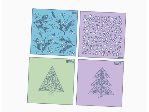 Texturizador Stamp Navidad Święta Bożego Narodzenia Foremka do ciastek Galleta Galletitas Cer&aacute;mica Arcilla Model do druku 3D