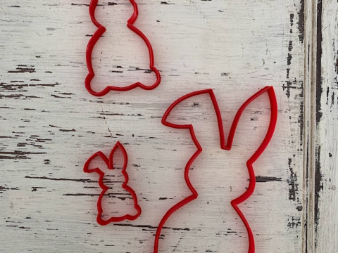 Pascua Conejo Easter Rabbit EGG Cookie Cutter Galleta Galletitas Cermica Arcilla 3D 打印模型