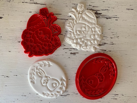 Pascua Conejo Easter Rabbit EGG Cookie Cutter Galleta Galletitas Cermica Arcilla 3D 프린트 모델
