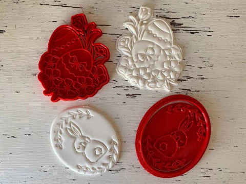 Pascua Conejo Easter Rabbit EGG Cookie Cutter Galleta Galletitas Cermica Arcilla 3D Print Model