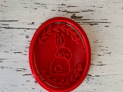 Pascua Conejo Easter Rabbit EGG Cookie Cutter Galleta Galletitas Cermica Arcilla 3D 프린트 모델