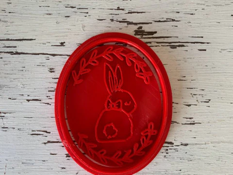 Pascua Conejo Easter Rabbit EGG Cookie Cutter Galleta Galletitas Cermica Arcilla 3D Print Model