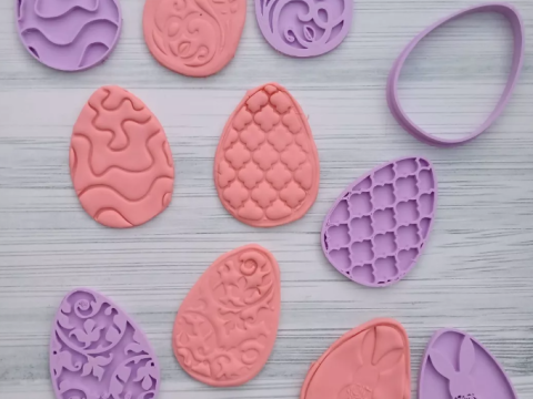 Pascua Conejo Easter Rabbit EGG Cookie Cutter Galleta Galletitas Cermica Arcilla 3D 프린트 모델