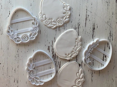 Pascua Conejo Easter Rabbit EGG Cookie Cutter Galleta Galletitas Cermica Arcilla 3D Print Model