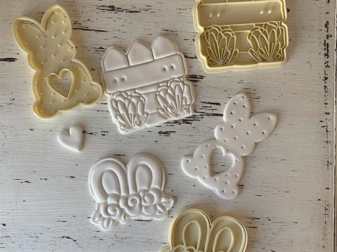 Pascua Conejo Easter Rabbit EGG Cookie Cutter Galleta Galletitas Cermica Arcilla 3D Print Model